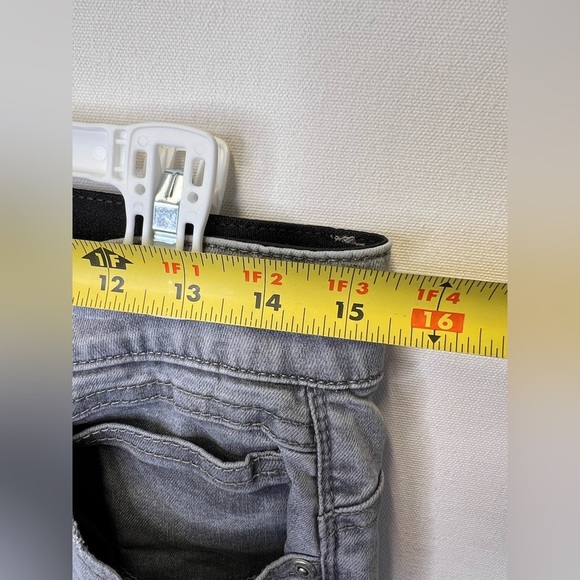 Democracy Ab Technology gray stone wash jeans denim size 8 ankle, stretch slim - Picture 3 of 9